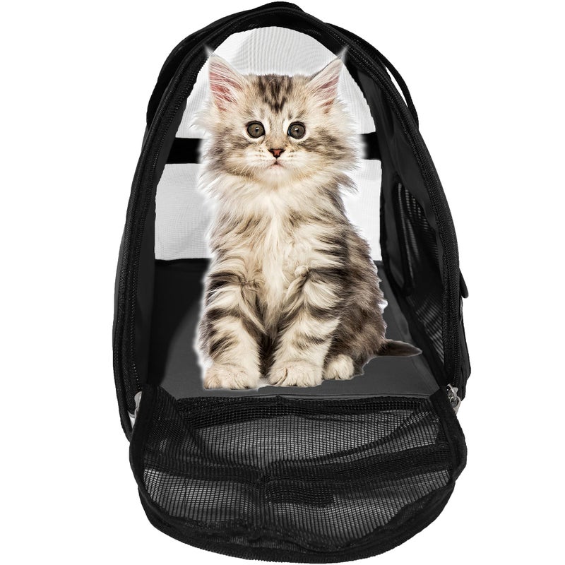 MuchL Pet Carrier Soft-Sided Carriers for Cat Carriers Dog Carrier for Small Medium Cats Dogs Puppies Pet Carrier Airline Approved Cat Dog Pet Travel Carrier (Medium,Black) - Image 2